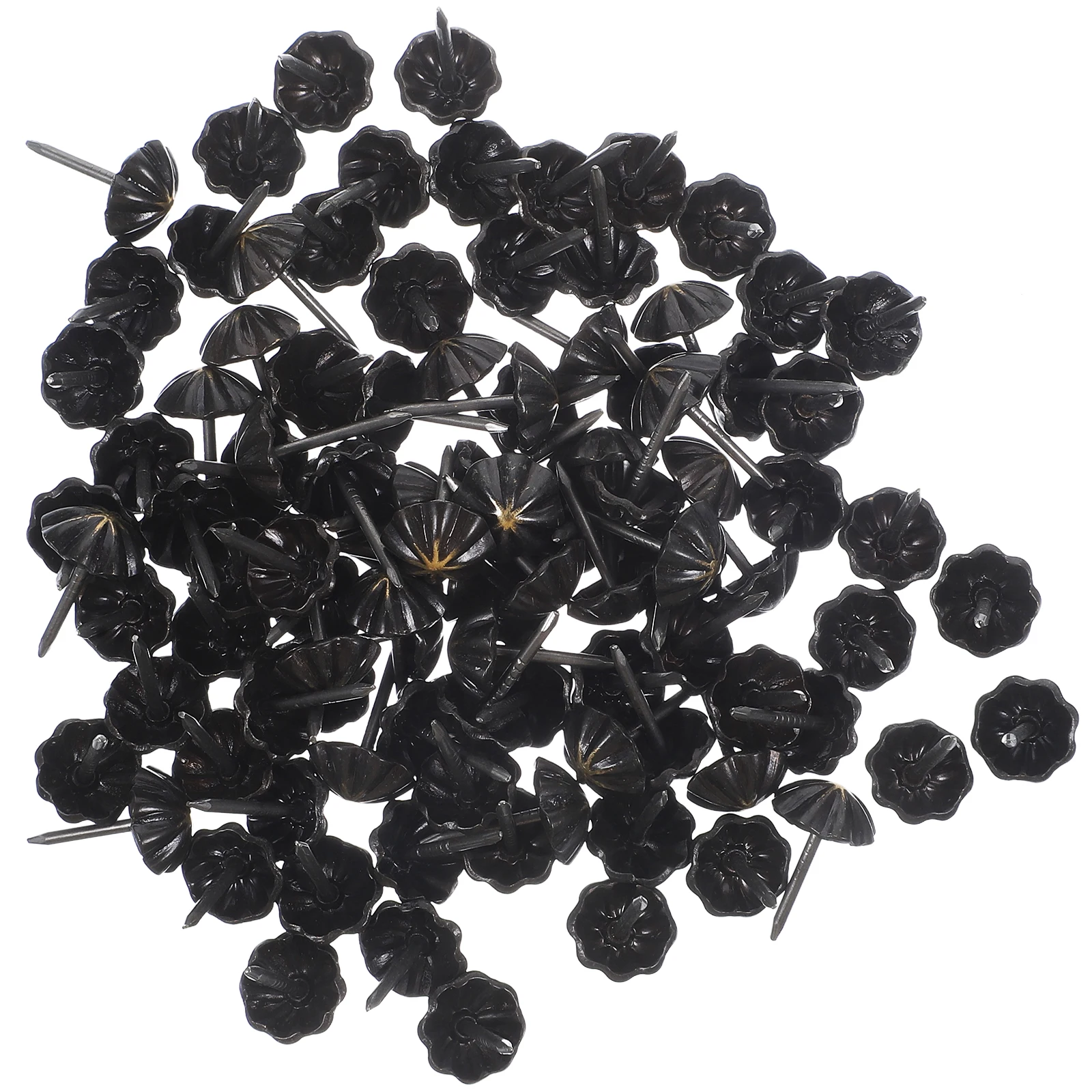 

100 Pcs Decorative Nails 7 16 Inch Upholstery Tacks Metal Upholstery Tacks Heads Black Color For DIY Sofa Chair