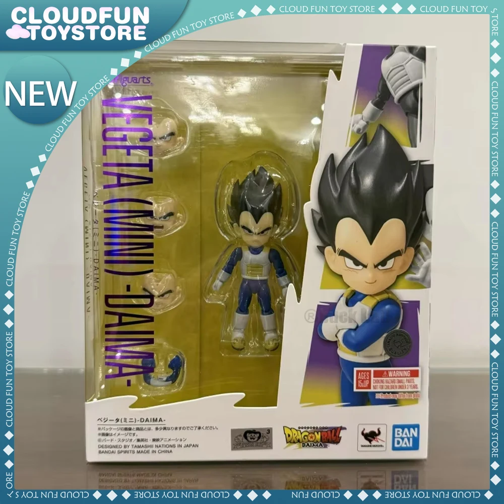 Original S.H.Figuarts Dragon Ball Daima Vegeta Mini 1/12 Action Doll Collectible Anime Figure Model Toy Birthday Gifts