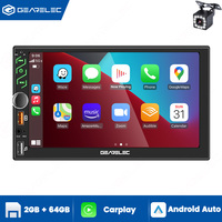 GEARELEC 7 Inch Car Radio 2 Din Android 13 Carplay Android Auto Universal Car Multimedia Player Autoradio HD Touch Screen FM BT