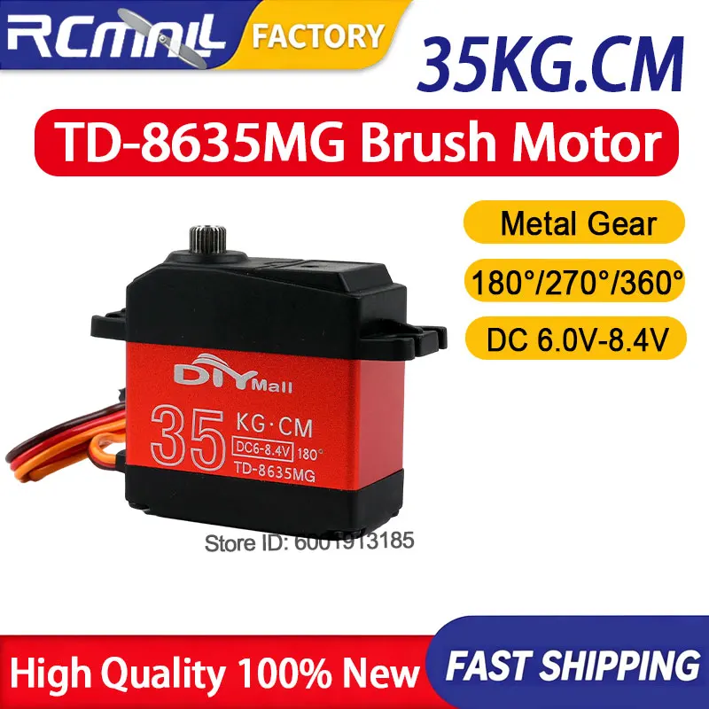 TD-8635MG 35kg High Torque Digital Servo 8.4V HV Metal Gear Carbon Brush Motor for 1/8 1/10 RC Car Crawler Vehicle Accessories
