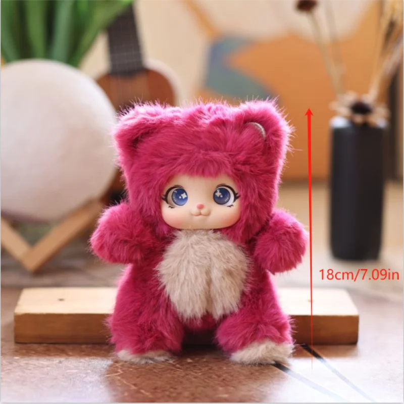 Cartoon Cute Vinyl Animal Plush Doll Stuffed Toys Keychain Lanyard Backpack Pendant Bag Hang Couple Ornaments Ragdoll Kids Gifts