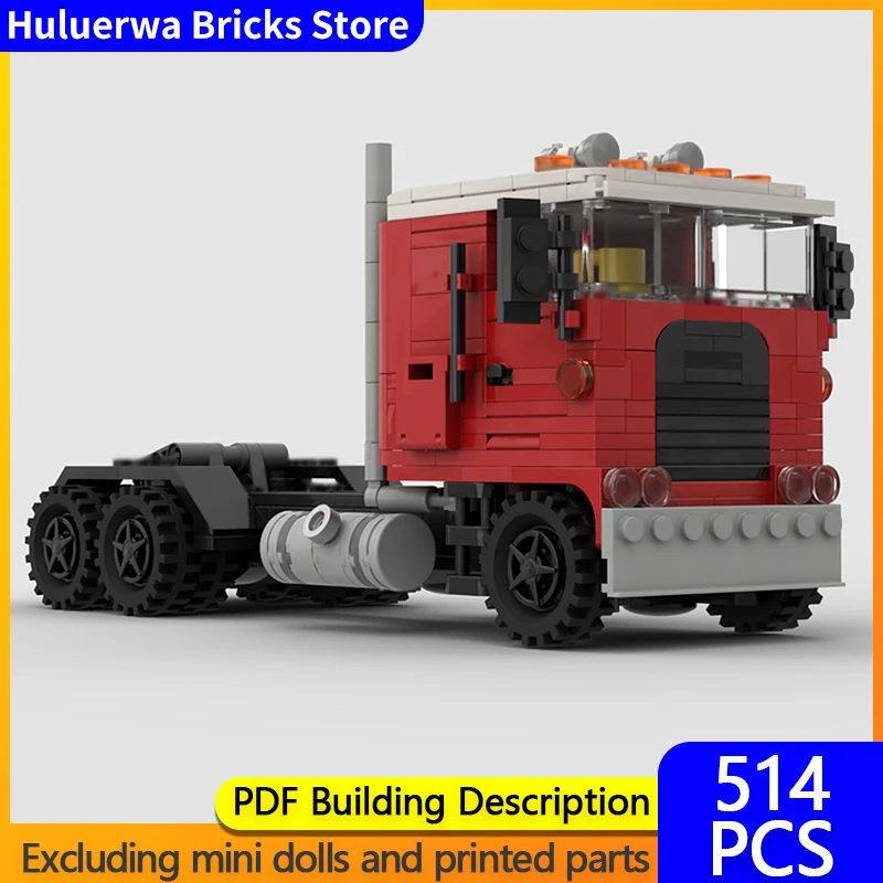 

Модель скоростного гоночного автомобиля MOC, строительные кирпичи, грузовик с плоским носом, модульная технология, детские праздничные подарки, сборка игрушек, костюм