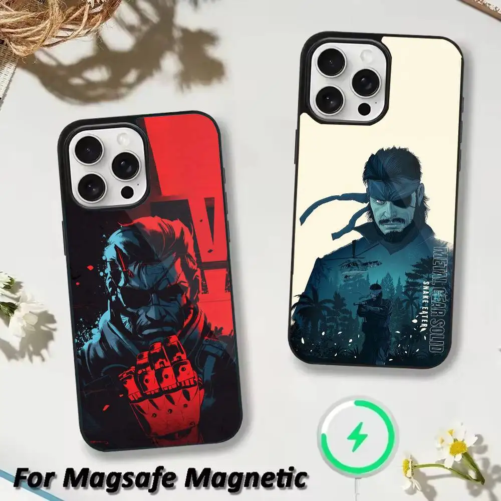 

Game M-Metal G-Gear SolidS Phone Case For iPhone 17,16,15,14,13,12,Plus,Pro,Max for Magsafe Magnetic Wireless Charging