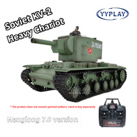 Henglong 1:16 Remote Control Tank Soviet KV-2 Can Launch Smoking Crawler Large Adult Electric Military Model Remote Control Tank