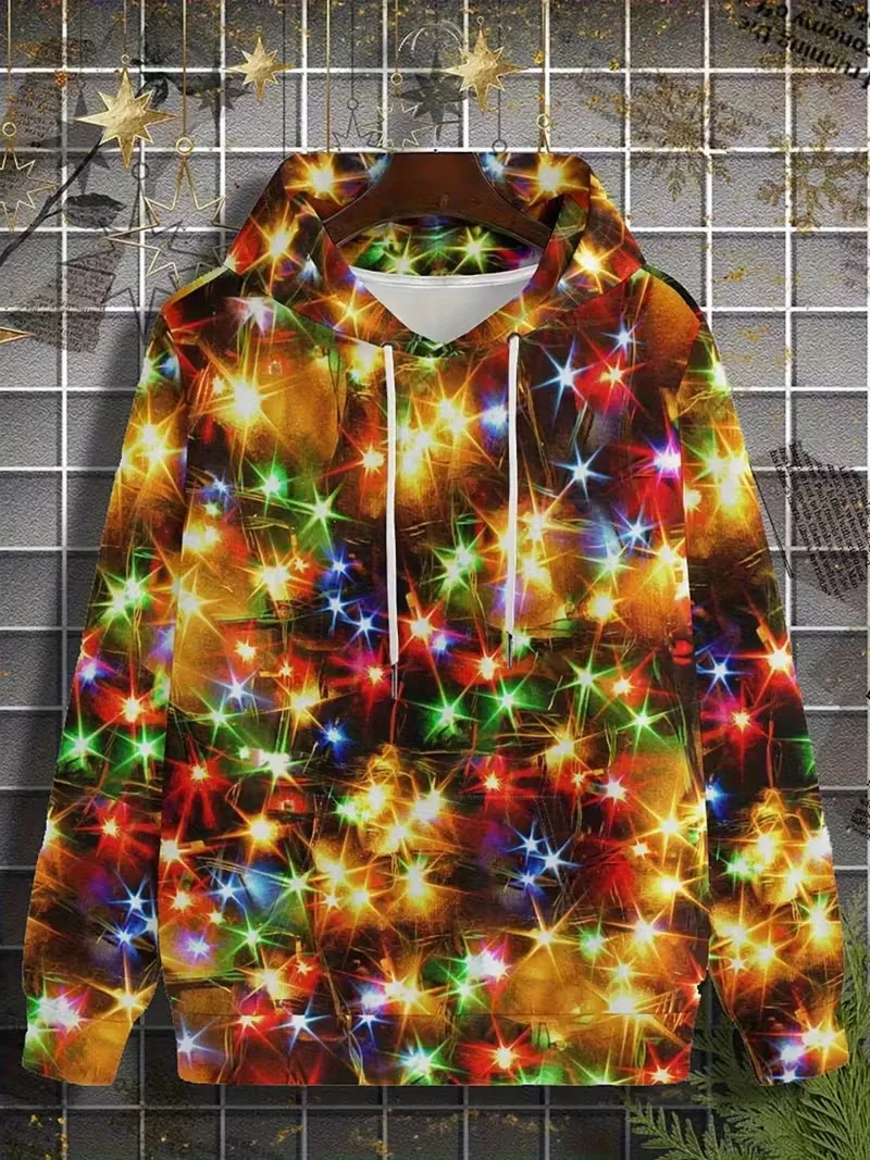 طباعة كاملة عيد الميلاد سانتا كلوز الجرافيك هوديي للرجال النساء البلوفرات المتضخم بلوزات الجمجمة سانتا كلوز هودي رياضية #4