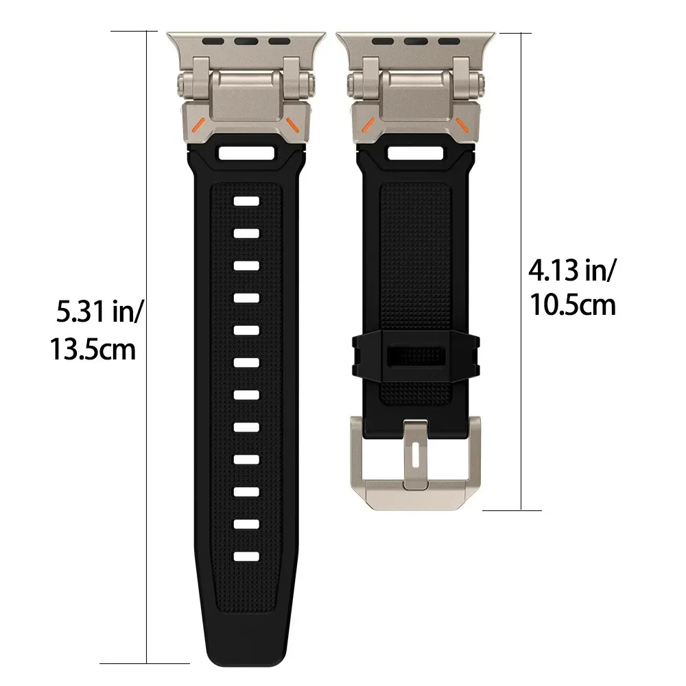 Rubber Watchband For Apple Watch Ultra 2 49mm 10 9 8 7 46mm 45mm Sport Wristband for iWatch Series 6 5 4 3 SE 2 44mm 42mm Strap