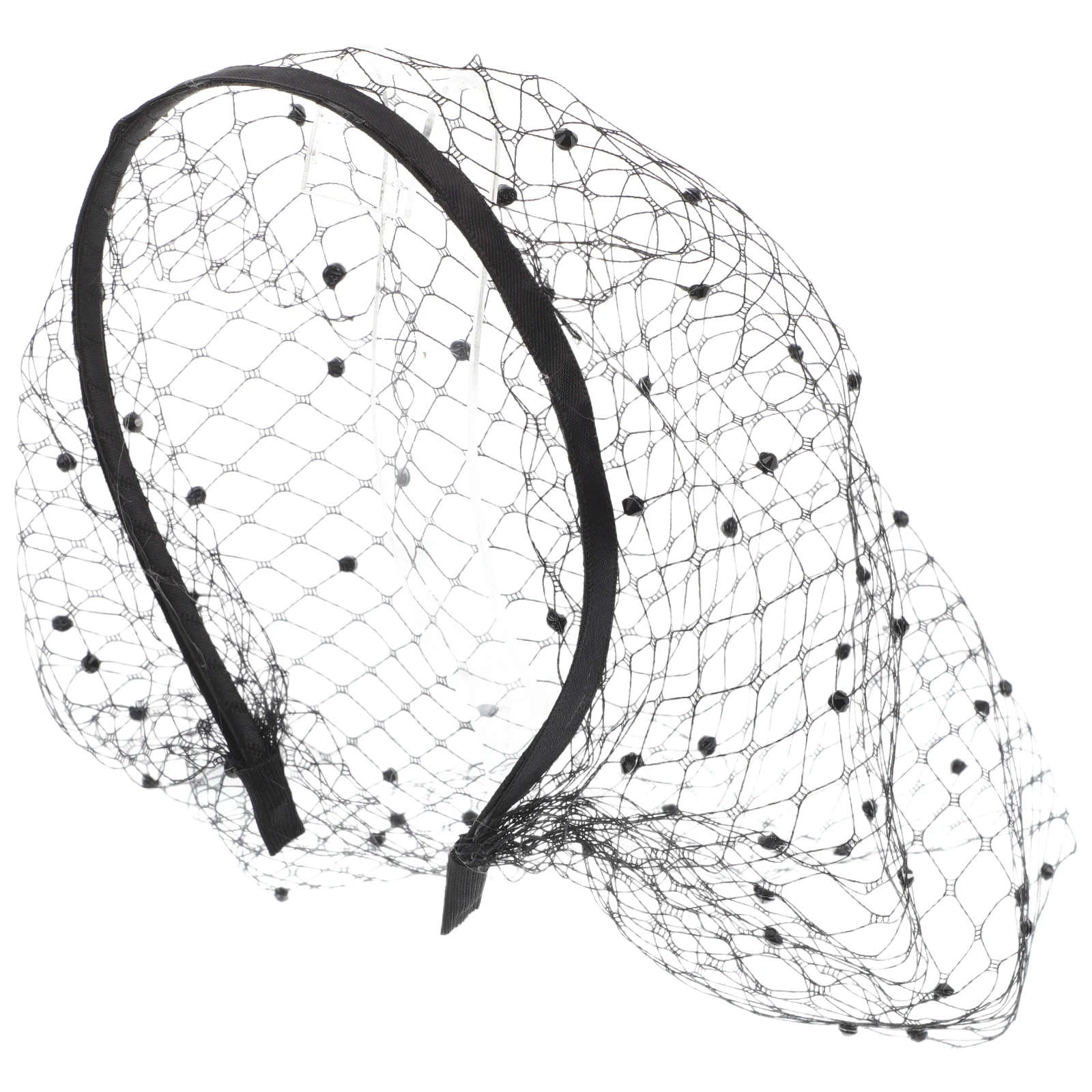 

Retro Headband Bridal Hair Accessories Elegant Veil Crystal Fabric Tiaras Women Bridesmaid Bride Headbands Pearl Rhinestone
