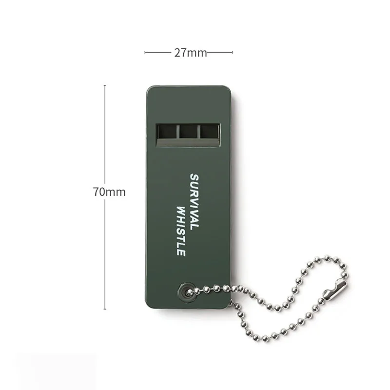 High Decibel 3-Tone Survival Whistle Portable Outdoor Emergency Tool for Camping Hunting KKS06