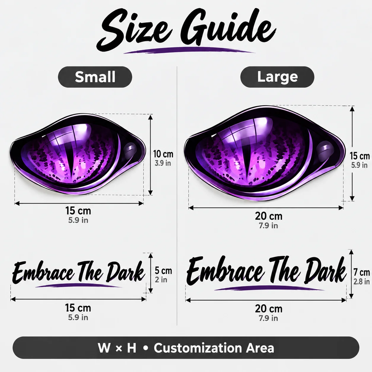 Custom Red Car Eye Stickers Personalized Mirror Decals with Text Glossy Waterproof Crystal Transfer for Vehicle Exterior Styling