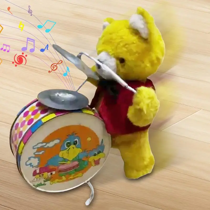 Giocattolo a orologeria con coniglio Robot animale di peluche Giocattoli a carica Modello animale elettrico da passeggio interattivo per bambini di Pasqua Bambini Ragazzi