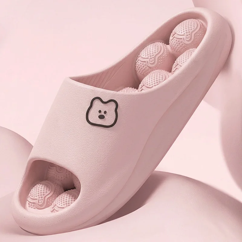 Badezimmer-Massage-Slipper für Damen, bequeme, ausgehöhlte Plateau-Sandalen, weiche, dicke Sohle, Strand-Sandalen für Paare, Sommer – Detail 4