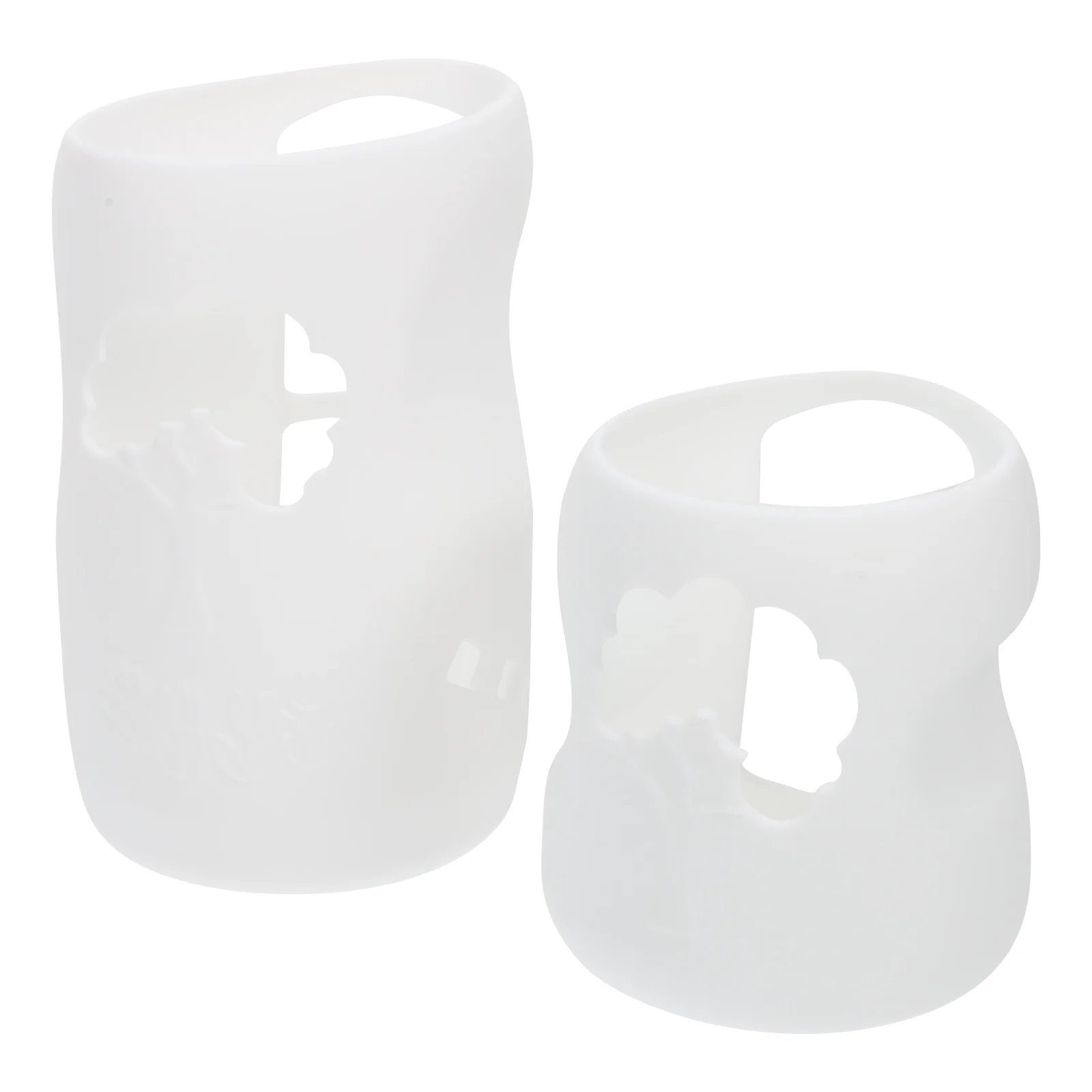 

2pcs Reusable Baby Covers Anti-Slip Portable Bottle Sleeves Gentle Material Milk Powder Protectors Decorative Nursing Bottle