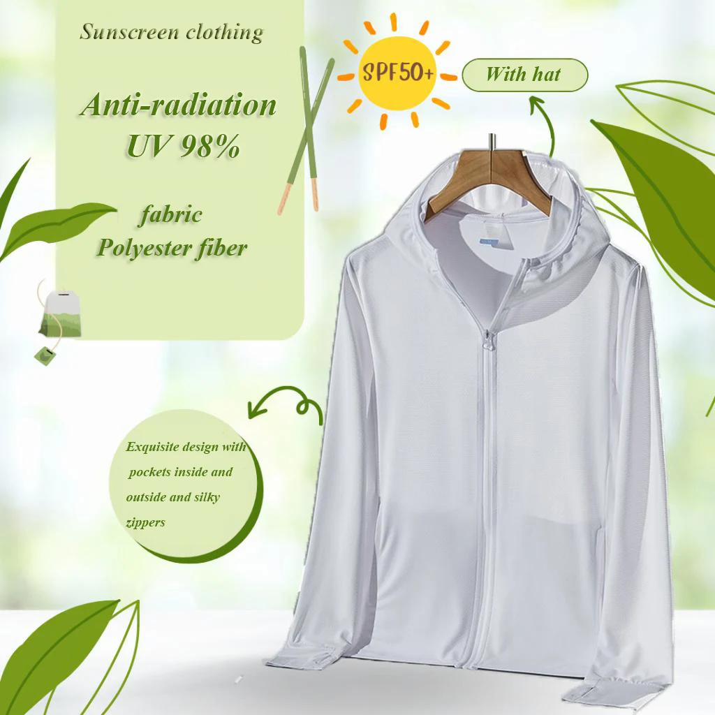 

Sunscreen Clothing Women's Long-Sleeved Anti-Ultraviolet Sunscreen Jacket Upf50+ Men Breathable Outdoor Sportswear