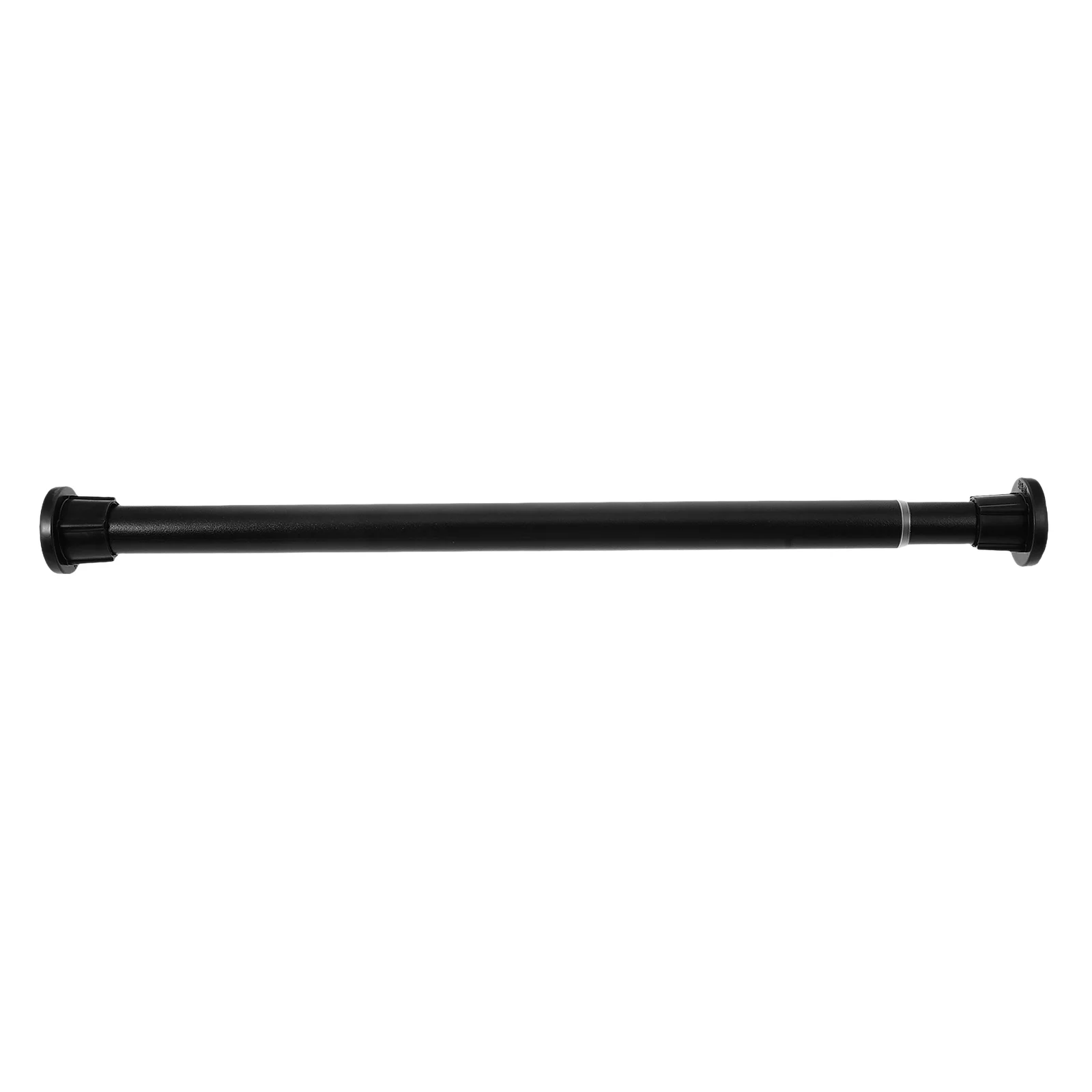 Telescopic Curtain Rod Shower Pole Adjustable Extendable Clothes Rail Flexible Black Wardrobe