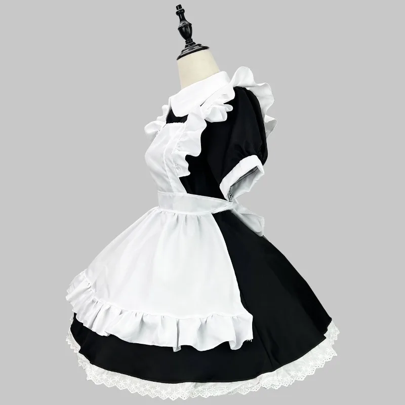 

S-4XL Black and White Cat Maid Set Cosplay Sexy Lolita Anime Cute Soft Girl Maid Uniform Attractive Stage Attendant Costume