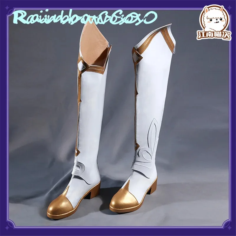 

Genshin Impact Traveler Player Lumine Cosplay Shoes Boots Game Anime Halloween RainbowCos0W W1415