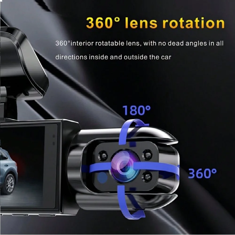 1080P Dual Dash Cam with WIFI for Cars Front And Inside Car Black Box Car Video Recorder