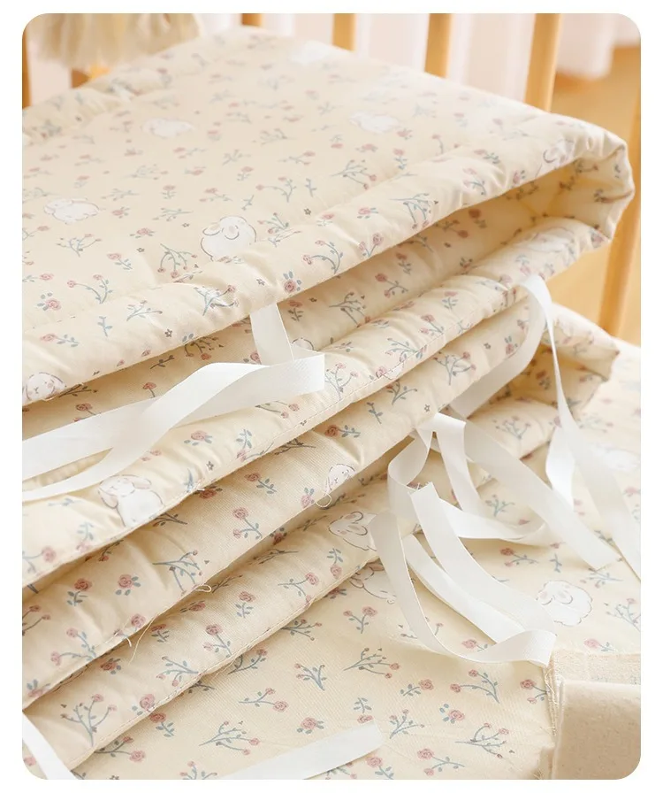 Krippe Bumpe Weiche Reine Baby Bettgitter Wrap Anti-Kollisionsstreifen für Baby Bettgitter Spleißen Bett Schutz Abdeckung Baby Bett Stoßstange – Detail 25