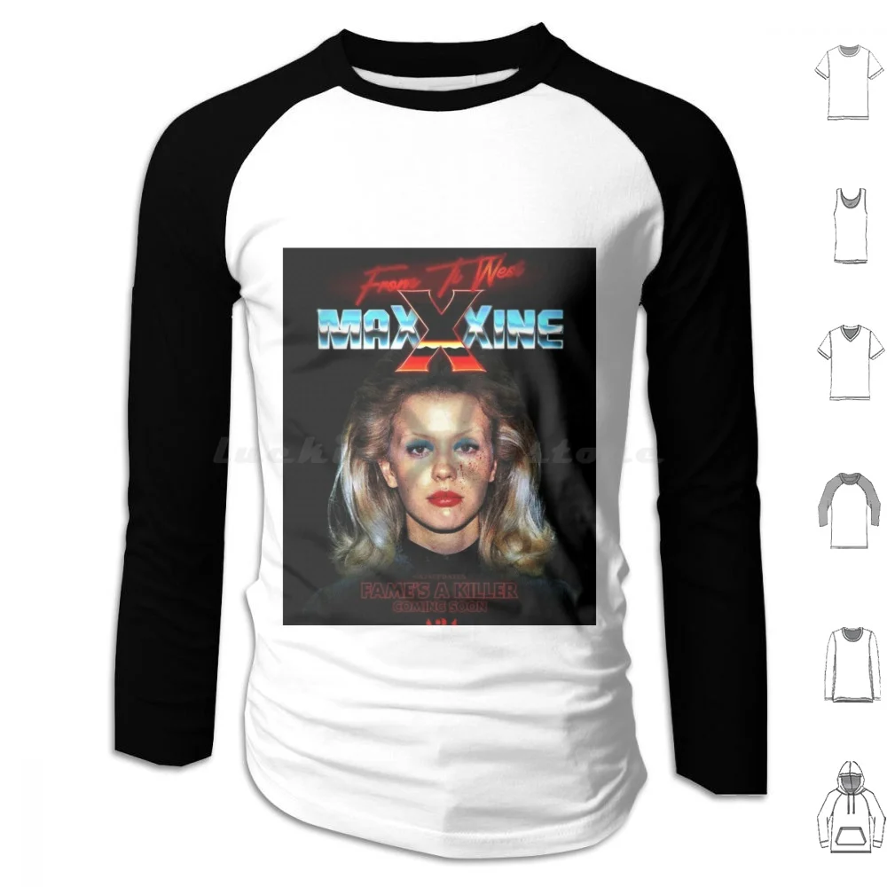 

Pearl X Maxxxine 2024 Mia Goth Film Horror Movie Толстовка с капюшоном из хлопка с длинными рукавами Pearl Maxxxine Maxxxine 2024 Maxine 2024 Pearl