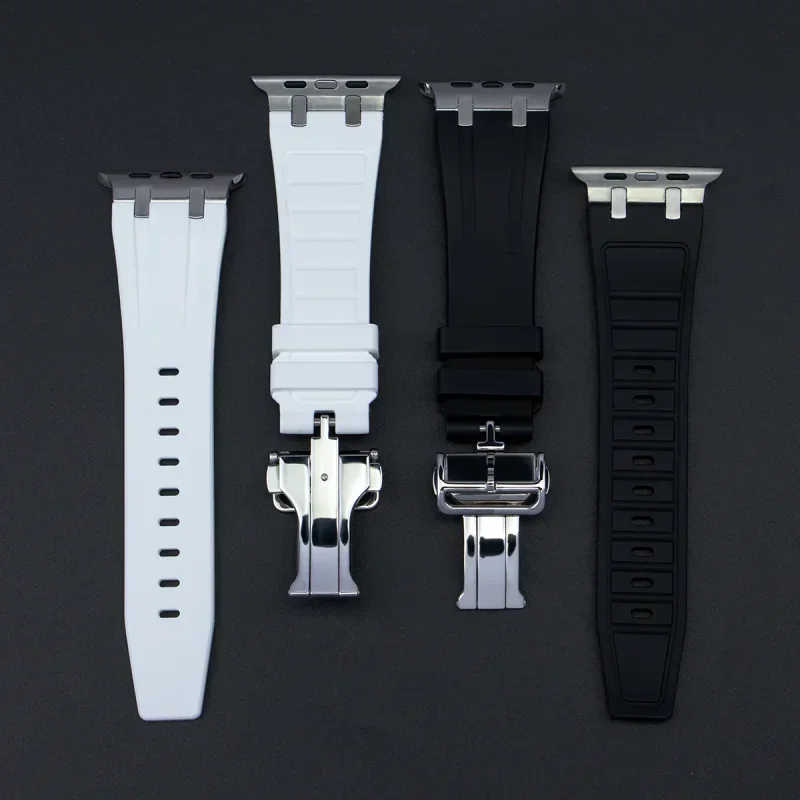 18mm 20mm Metal Fold Buckle  For Apple Watch Gramin Galaxy Watch 3 4 5 Pro For HUWAWEI GT2 3 Pro Rubber Strap Butterfly Buckle