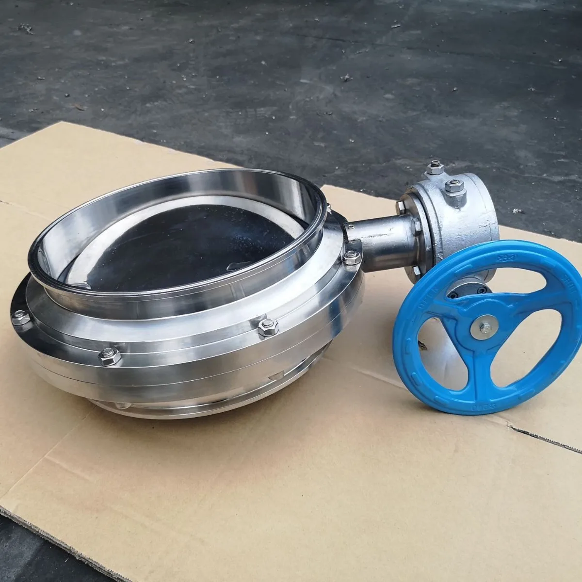 صمام فراشة يدوي سريع التحميل من الفولاذ المقاوم للصدأ درجة صحية 304 مقبض قضيب ربط ناعم #3