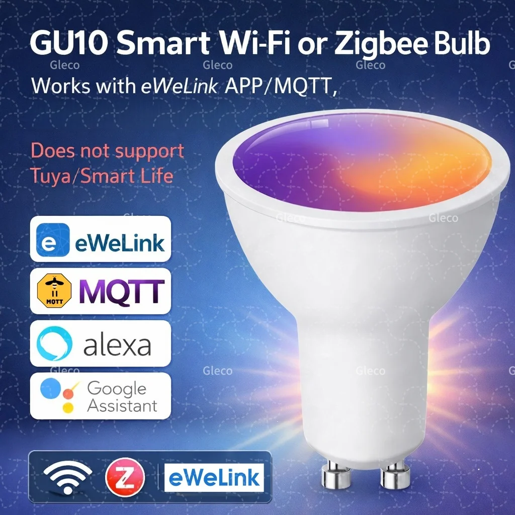 Ewelink GU10 Zigbee LED Bulbs Wifi Smart LED Lamp RGB CW WW LED Light Bulb Works With Alexa Google Yandex Smartthings