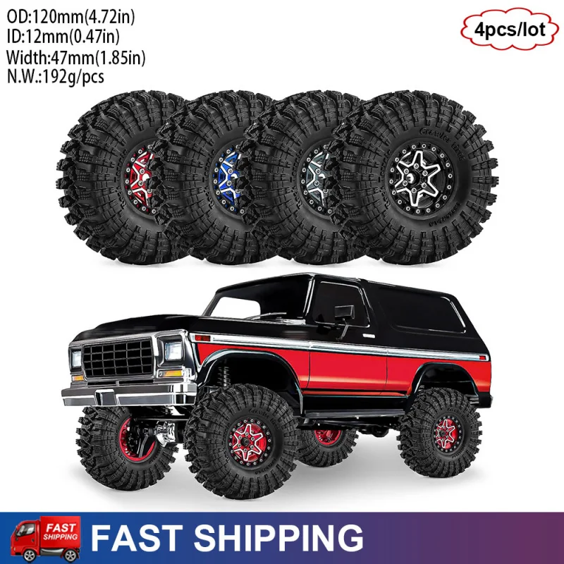 

Новые металлические шины и колесные диски для внедорожных RC-моделей 1.9 дюйма, для 1/10 Traxxas SCX10 TRX4 TRX6 90046 D90 D110 YK, запчасти для тюнинга