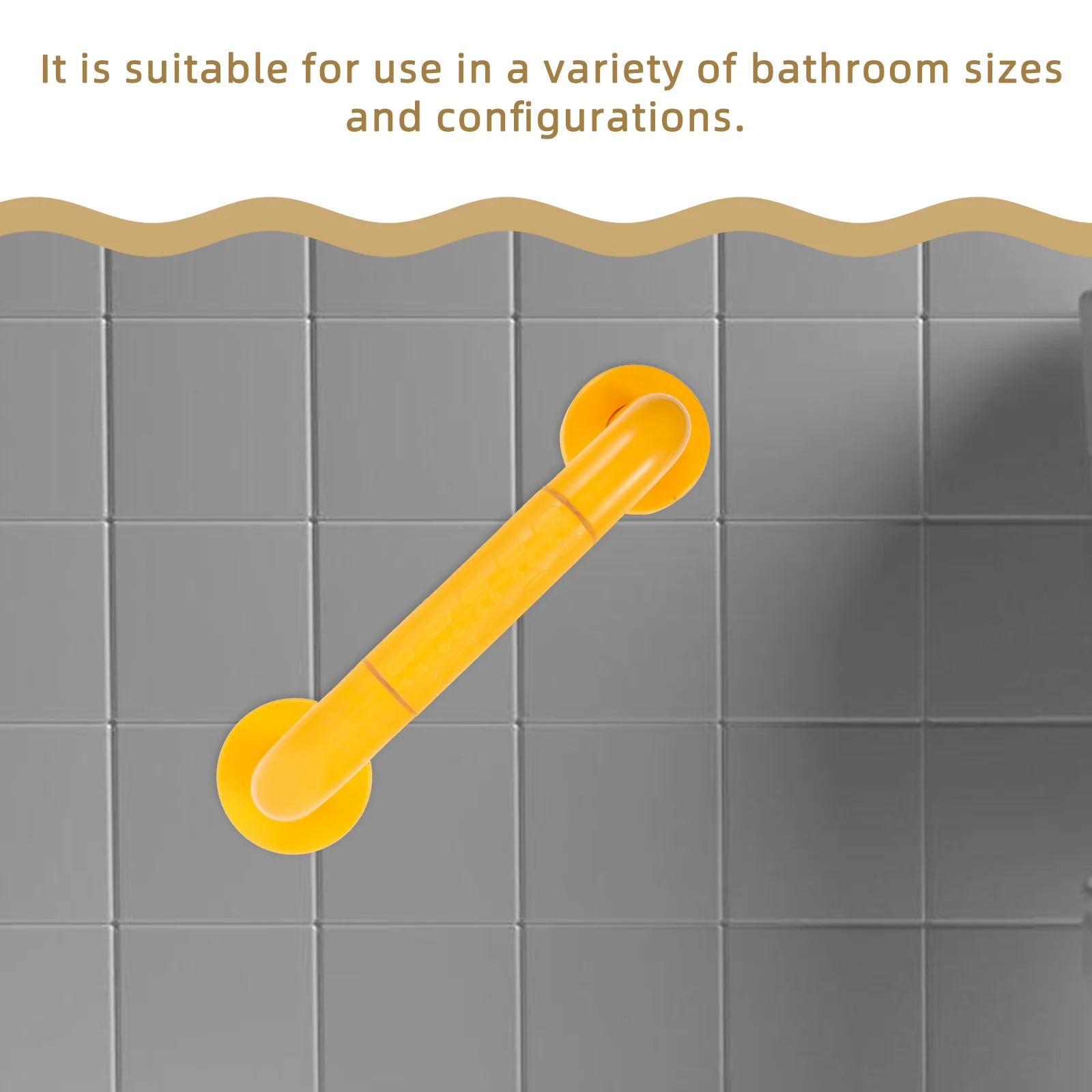 

2Pcs Non-Slip Shower Grab Bars Luminous Circles Safety Handles Bathroom Grab Bars Anti-Slip Bath Support for Elderly