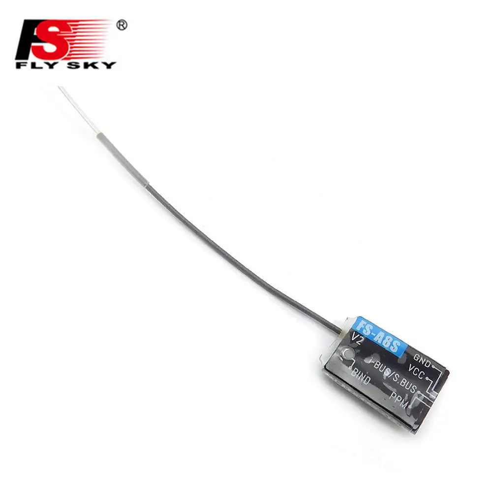 FLYSKY FS-A8S A8S V2 2.4G 8CH Mini Receiver PPM I-BUS SBUS Output for Flysky FS-i6 FS-i6S Airplane FPV Racing Drone Transmitter