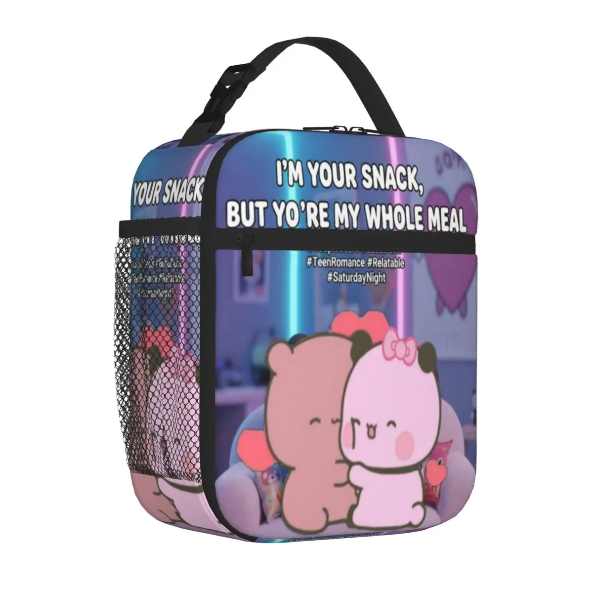 Bestselling Bubu Dudu Valentine Valentine Day Kawaii Insulated Lunch Bag Pet Snack Carry Lightweight Lunch Bag