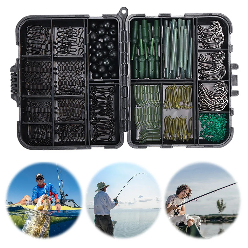 

Набор для карповой ловли 421 шт.: вертлюги, крючки, стопорные бусины, оснастка, рыболовные инструменты