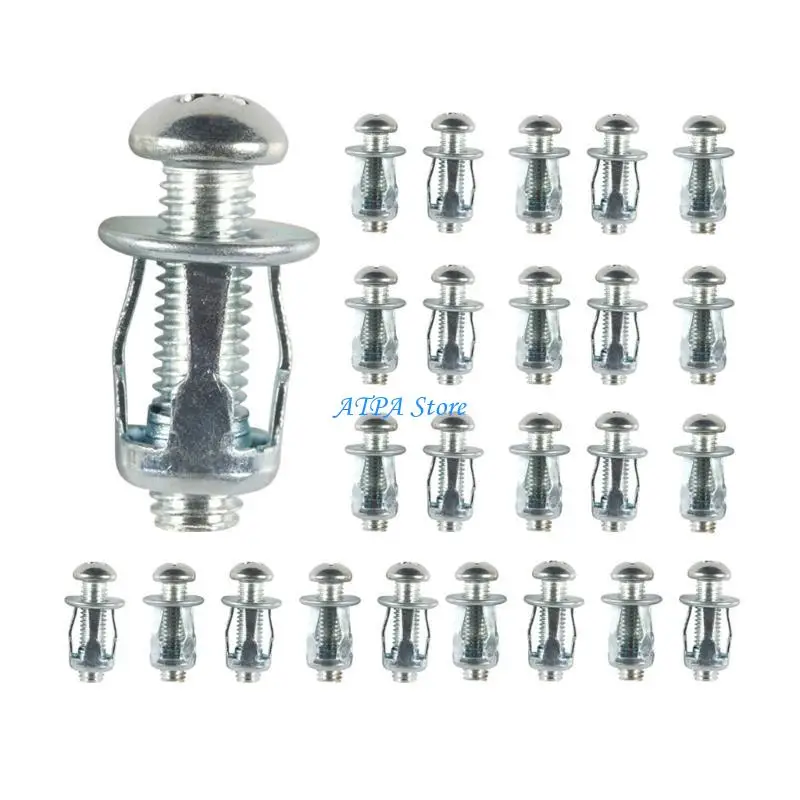 

U13C Expansion Metal Panel License Plate Fixings Fastener Rivet Nut Screw Bolt 25pcs