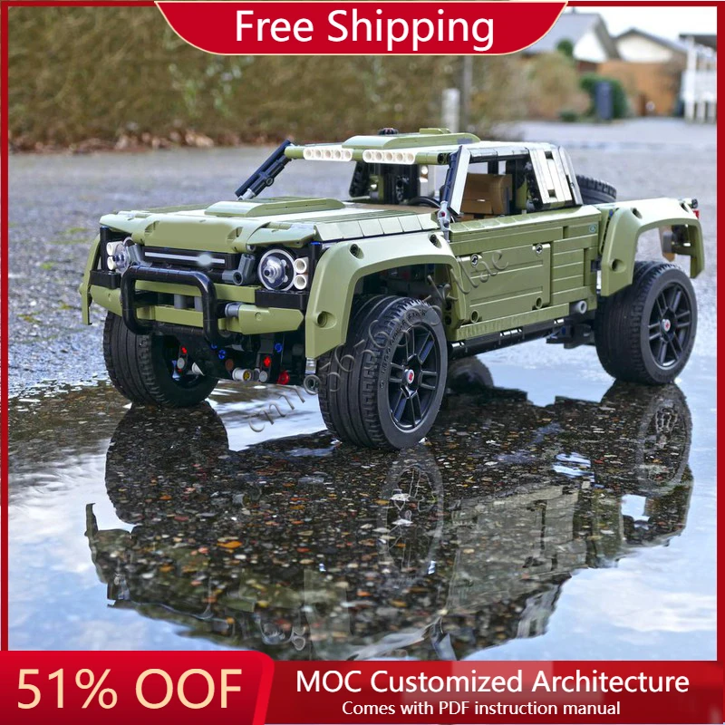 

2573 PCS Hot Selling MOC Green Off Road Truck Model Building Blocks Urban Technology Vehicle Diy Toys Kids Adult Surprise Gifts