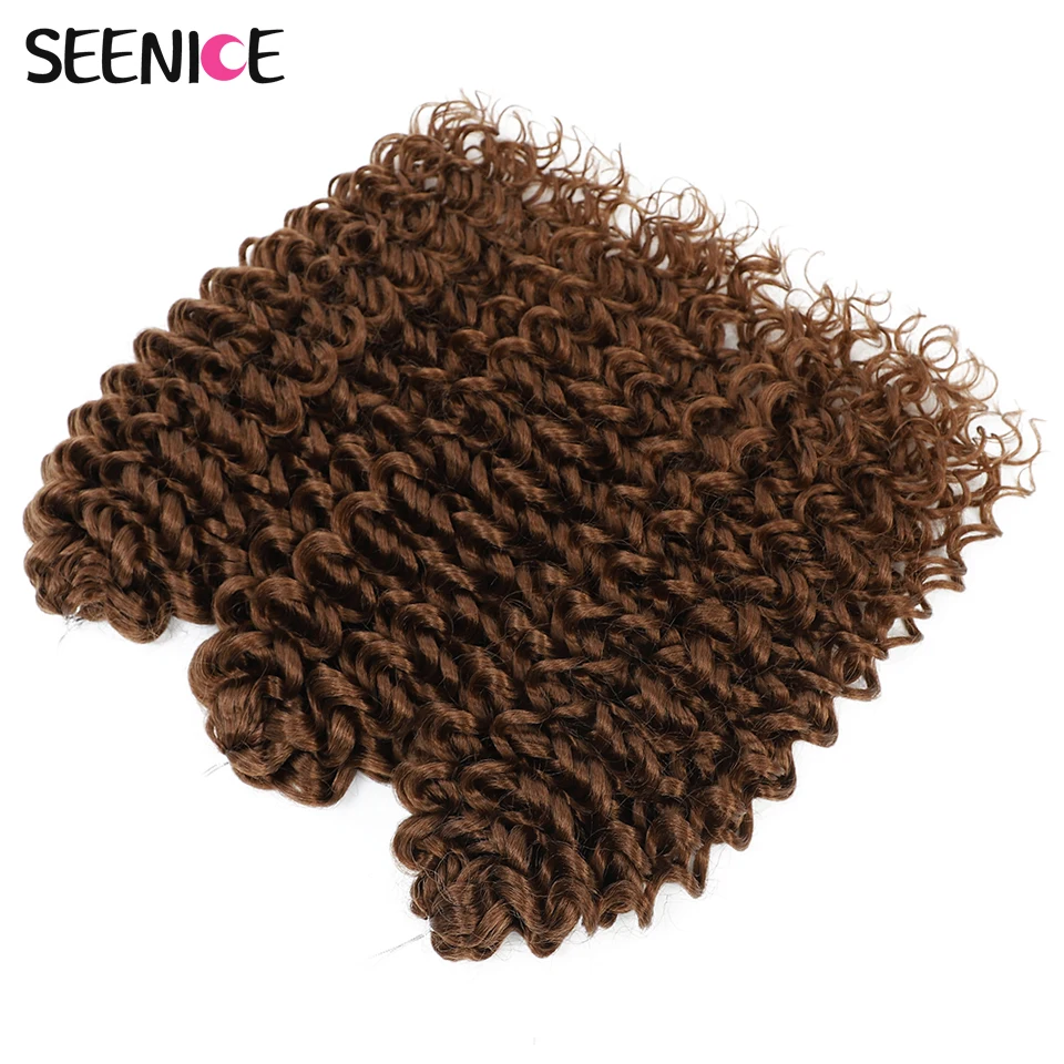 Synthetische Marshmallow Afro Curl Häkeln Haar lockig Häkeln Geflecht Twist Flechten Haar Extensions Wasserwelle Ombre für schwarze Frauen – Detail 10