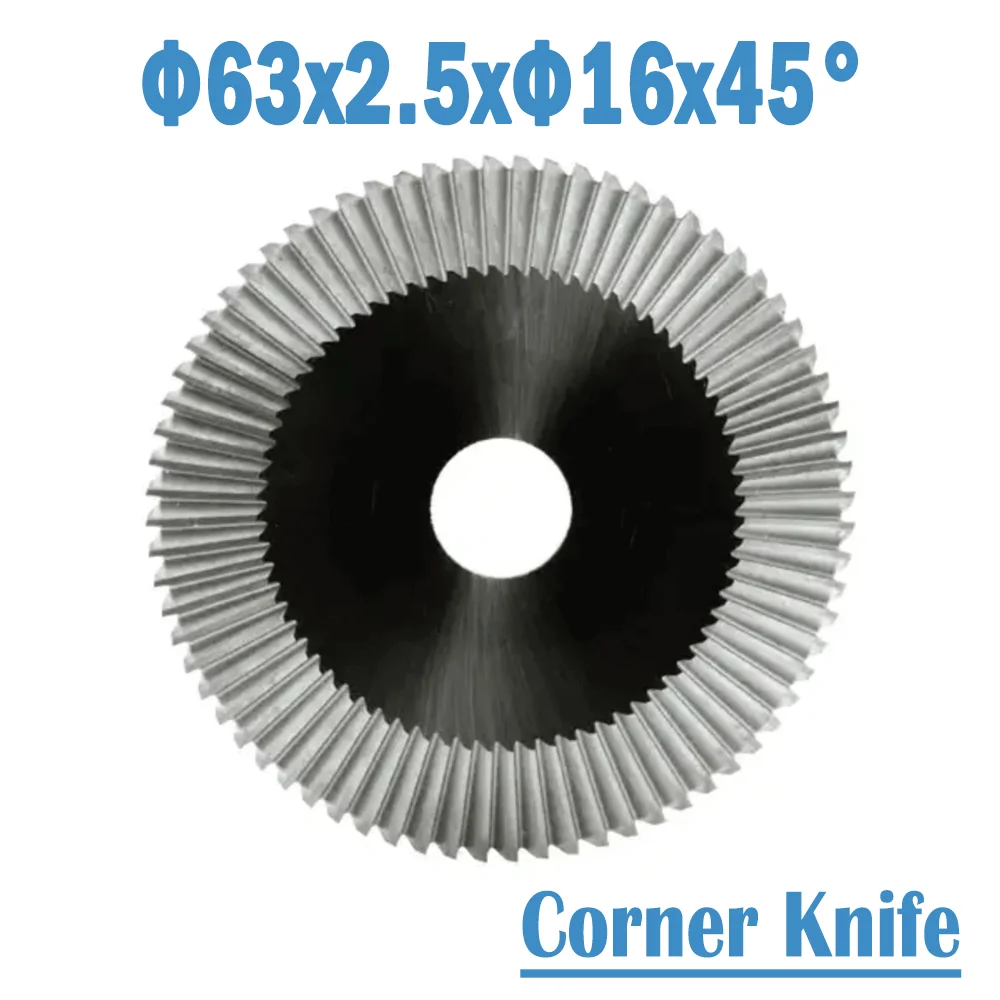 

Φ63x2.5xΦ16x45° Key Machine Cutter HSS M35 Corner Knife Angle Miling Cutter For JMA ECCO-0091