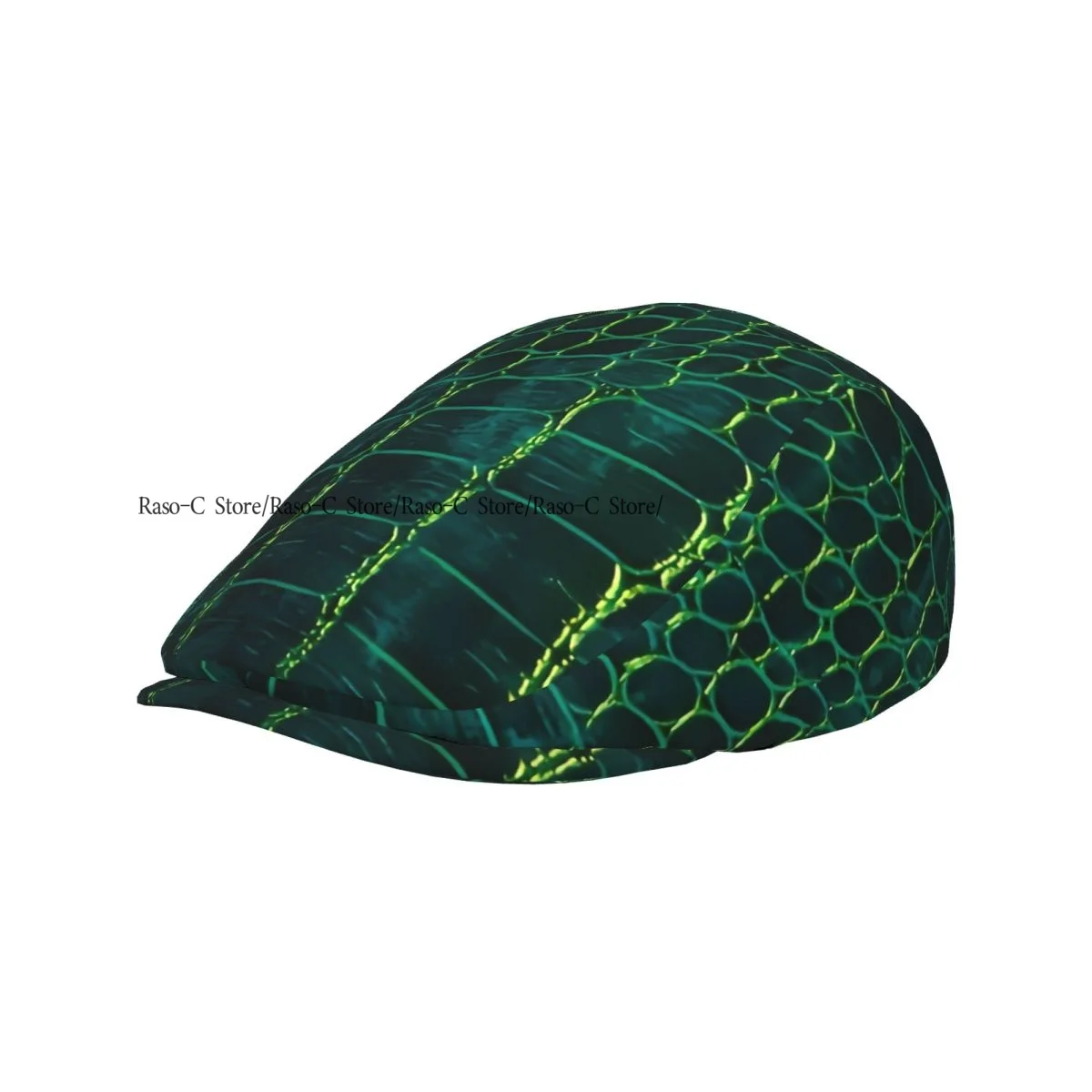 Unisex Adult Forward Peaked Cap Snake Skin Dark Pattern Newsboy Flat Cap Casual Streetwear Ivy Driving Hat