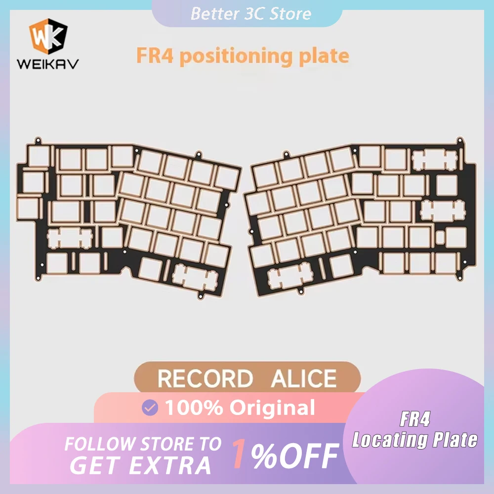 WEIKAV RECORD Mechanical Keyboard Alice FR4 Locating Plate Customization Pc Gamer Accessories