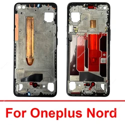 Middle Frame Housing For OnePlus Nord 5G Middle Housing Cover Bezel LCD Front Frame Plate With Power Volume Mute Button Parts