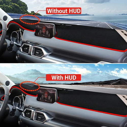 Imagen 2 del producto Para Mazda CX-5 CX5 KF 2017 2018 2019 2020 2021 2022 2023 cubierta del salpicadero del coche evitar alfombrillas de luz accesorios de alfombras de instrumentos