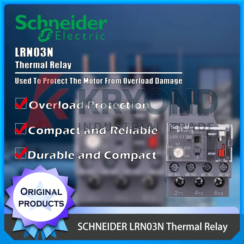 

SCHNEIDER LRN03N Thermal Relay Provides Overload Protection Safe Stable Electrical System Operation Original Product