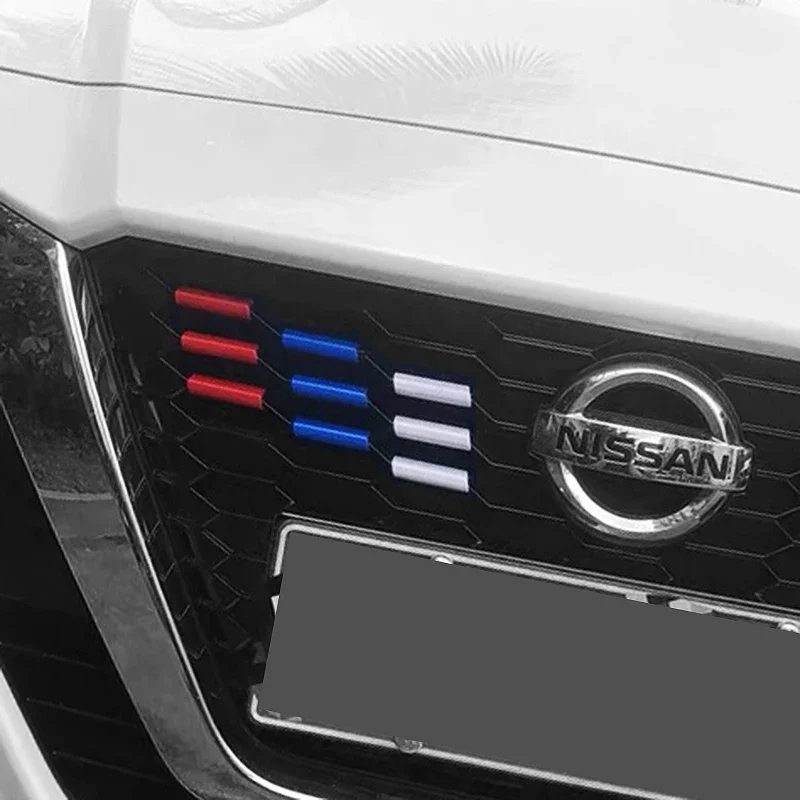 Car Middle Mesh Decorative Strip Three Color Style Front Grille Cover Trim Exterior Accessories For Nissan Altima 2019 - 2022