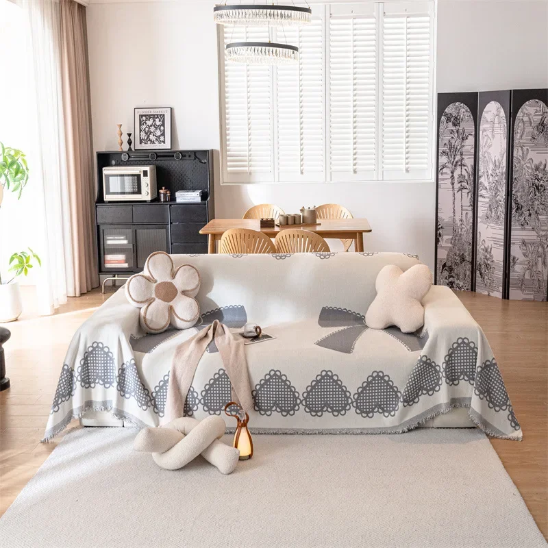 Anti Slip Sofa Towel Anti-cat Scratch Cloth Sofa Cover Teddy Velvet Waterproof Multi-functional Sofa Cover Cloth Towel
