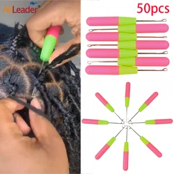 Hot Sell 50/Pcs Hair Fashion Hook Needle Handle High Quality Crochet Needle Braids Hair Dreadlocks Needle Accessoires Tools