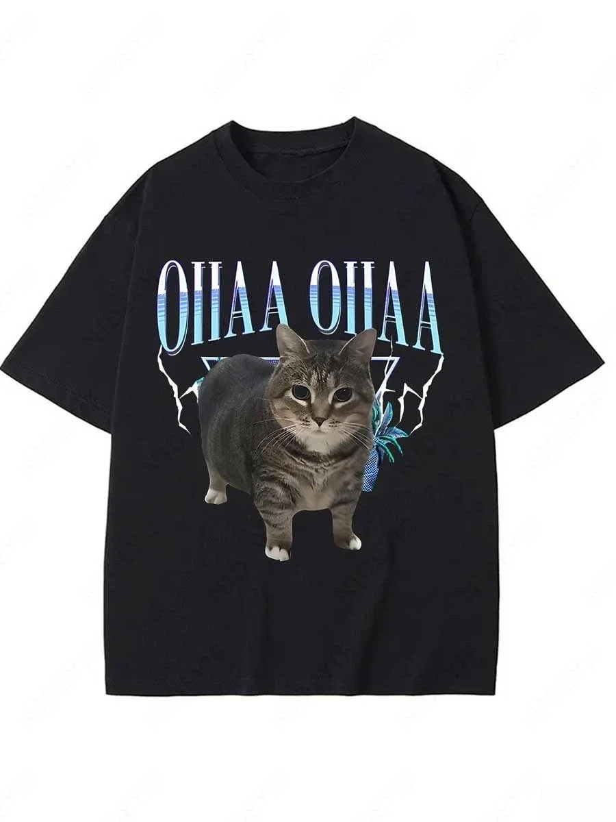 Funny Oiia Oiia Spinning Cat Meme Oiiai Oiiiai Cat T-Shirt Cute Wake Up Graphic Outfit Kitten Lover Womens Fashion Tee Summer