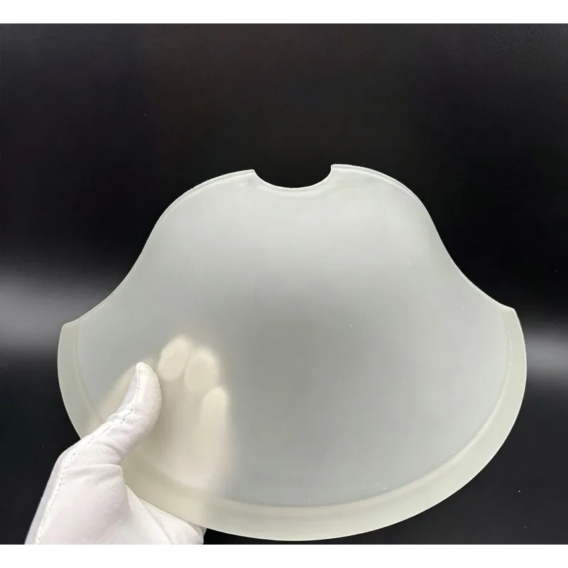 Semicircle Frosted Glass Half Bowl Shade Antique Half Moon Light Cover,Traditional Wall Sconce Lampshade for Bedroom Living 1pc
