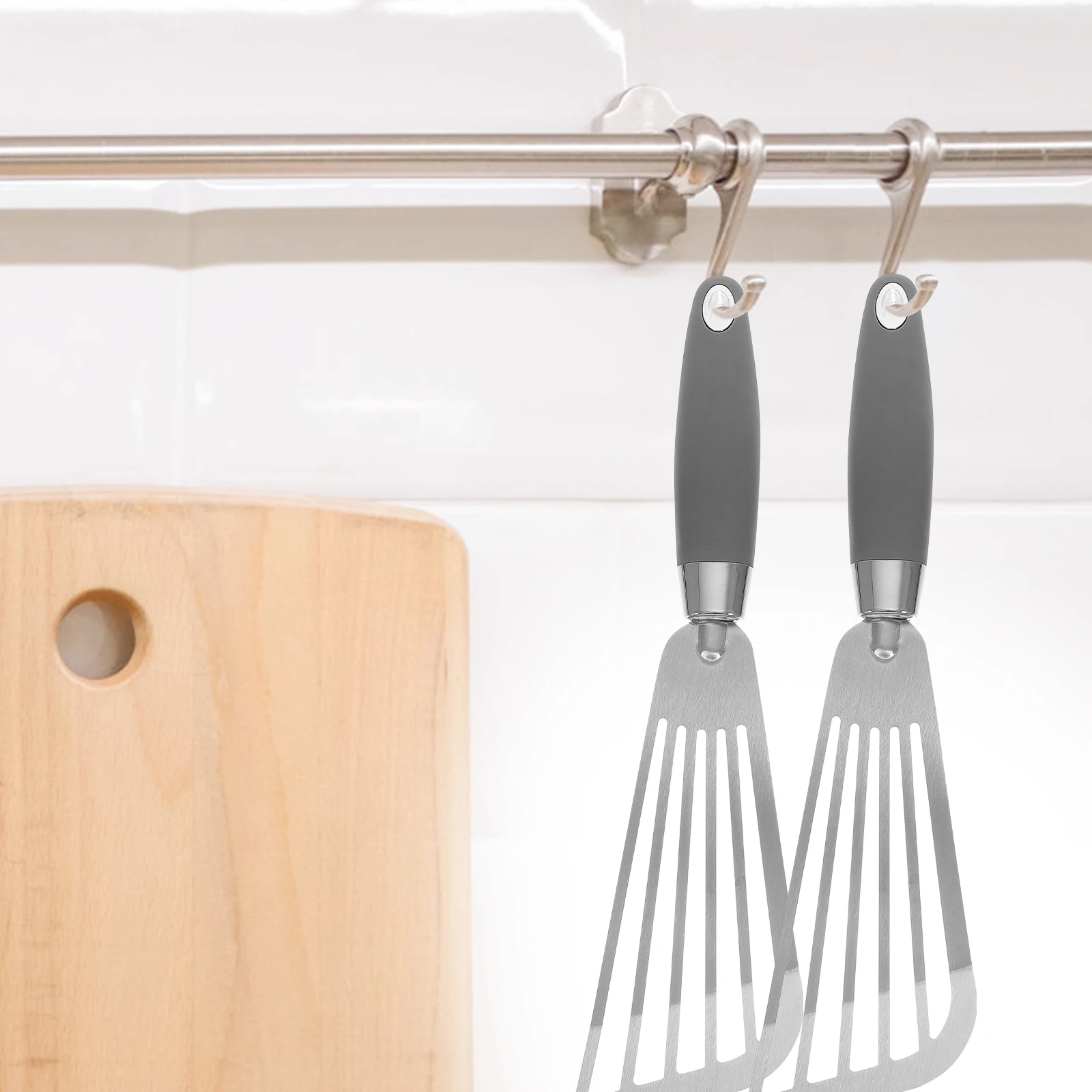 

Steak Spatula Stainless Steel Thin Edge Turner For Grilling Fish Pancake Burger Egg Non-Slip Cooking Utensils Kitchen