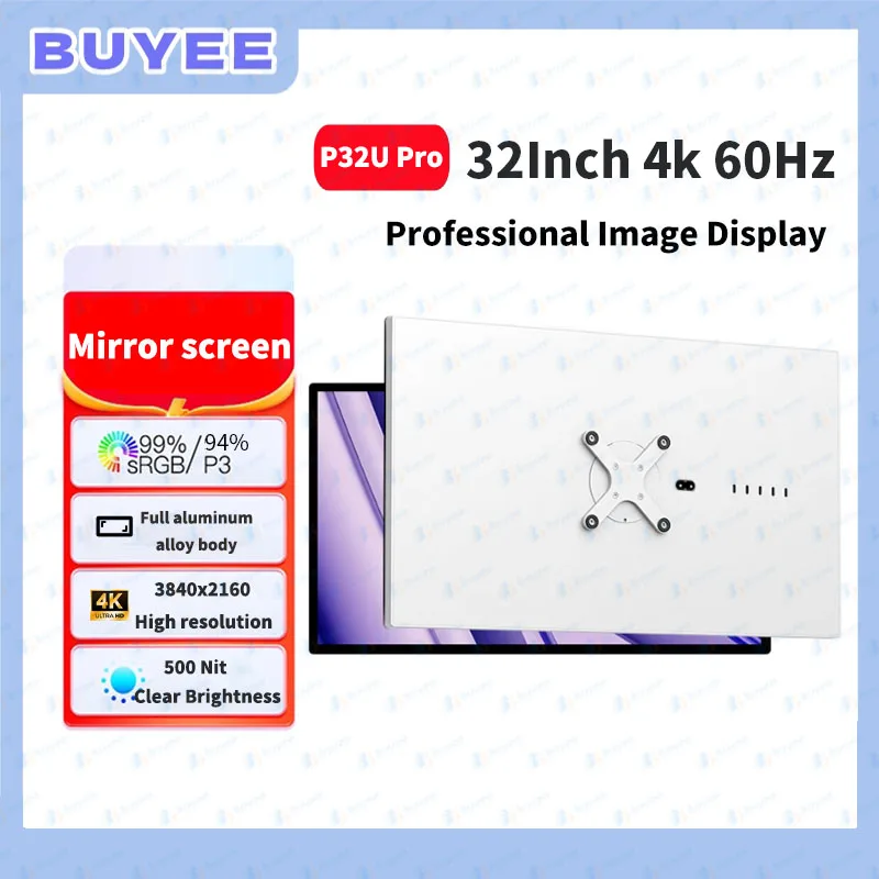 

32 Inch LED Monitor 4K HD Mirror Screen For Mac Computer Display IPS Display P32U Pro 60Hz 139PPI 3840x2160