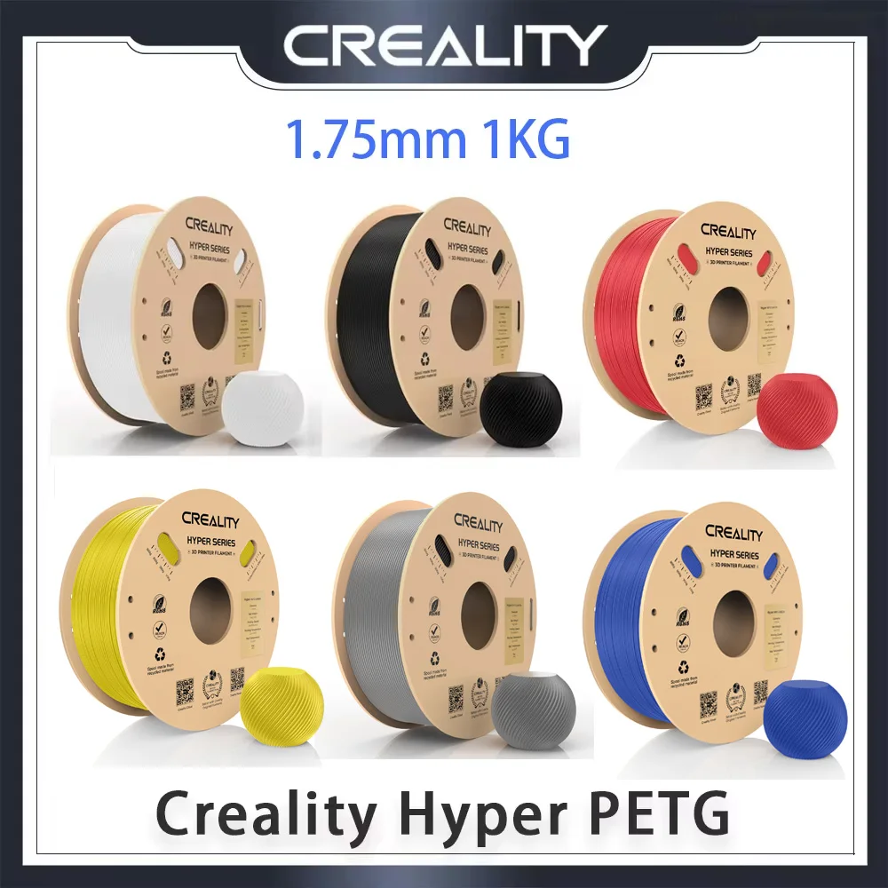 

CREALITY оригинальная нить Hyper PETG, высокоскоростная 1,75 мм, 1 кг, расходные материалы PETG Hyper Series, 3D-нить для 3D-принтера K1/Ender-5