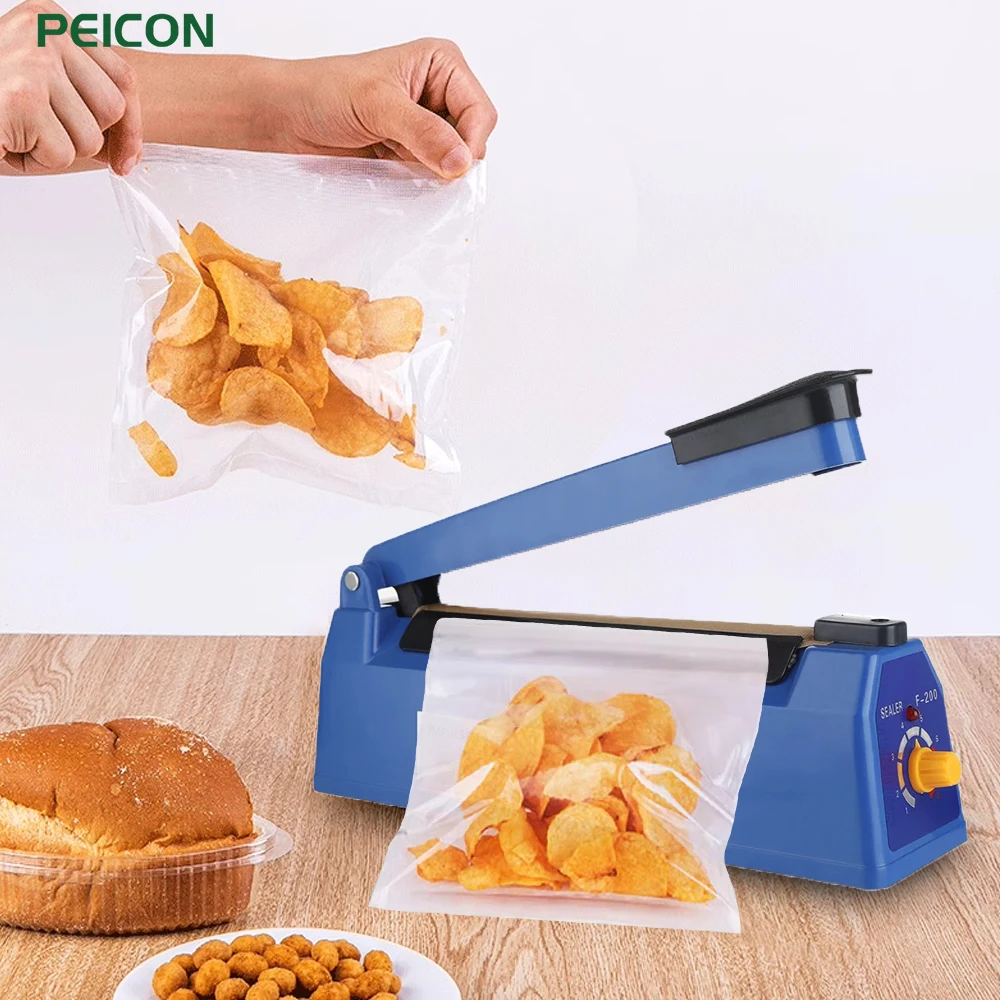 Plastic Bags Sealer Electric Heat Sealing Machine Hand Press Vacuum for Food Plastic Bag Impulse Sealer Packaging Machine