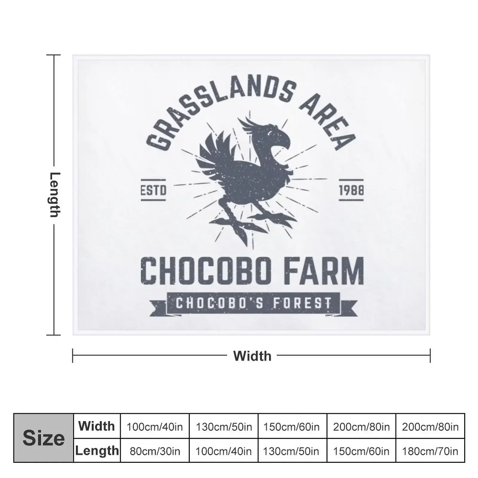 Chocobos T-ShirtFF Chocobo Farm Fan Art Throw Blanket For Sofa Thin Decorative Sofa valentine gift ideas Loose Blankets